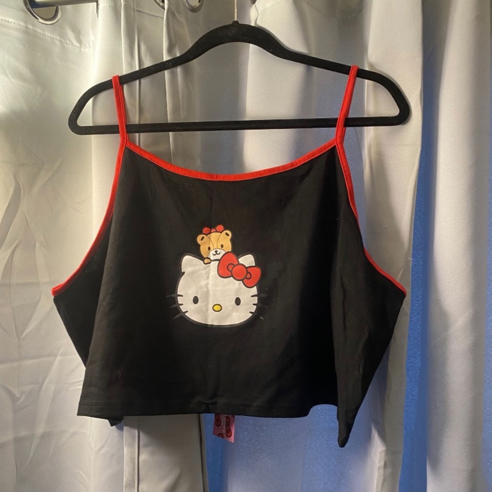Hello Kitty Black and Red Crop Top - NWT